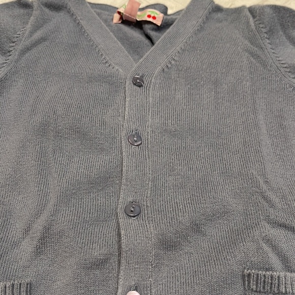 Bonpoint soft pewter blue cardigan sweater size 2 - Picture 2 of 7